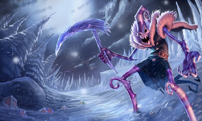 Fiddlesticks from League of Legends in a snowy landscape
