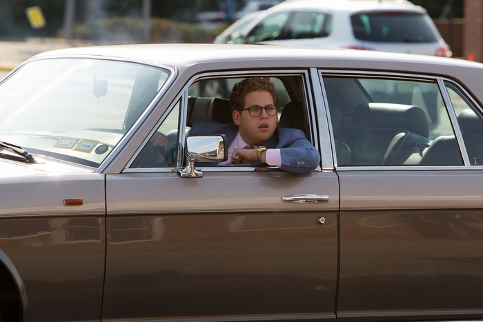 Jonah Hill driving a car