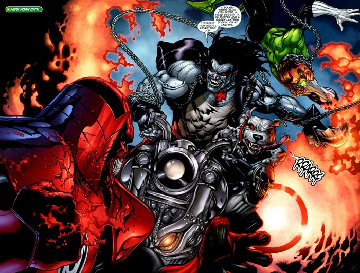 Lobo and Green Lantern from DC Comics