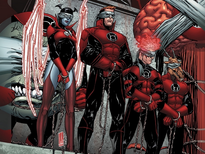 Red Lanterns in chains