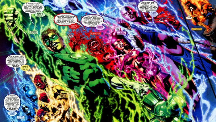 Green Lantern, Sinestro, Atrocitus, Star Sapphire, Indigo-1, Larfleeze