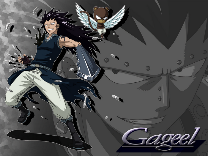 Gajeel Redfox and Panther Lily from Fairy Tail