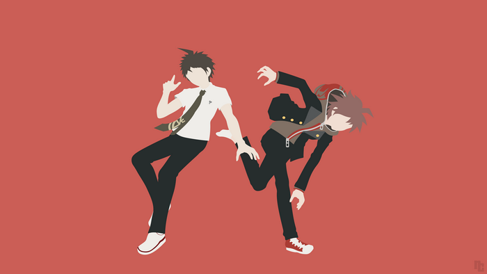 Makoto Naegi and Hajime Hinata from Danganronpa