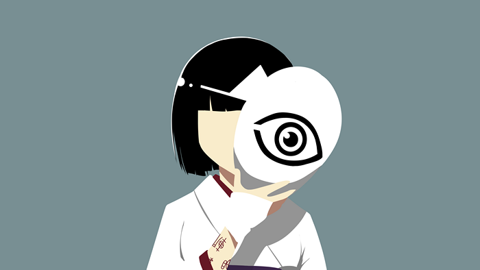 Nora from Noragami holding a mask