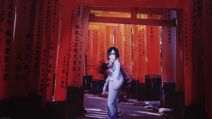 Nora from Noragami in Fushimi Inari Shrine