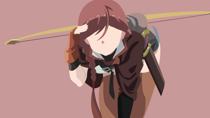 Yume from Grimgar of Fantasy and Ash with a bow