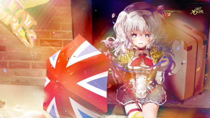 Kashima from Kantai Collection with Union Jack umbrella