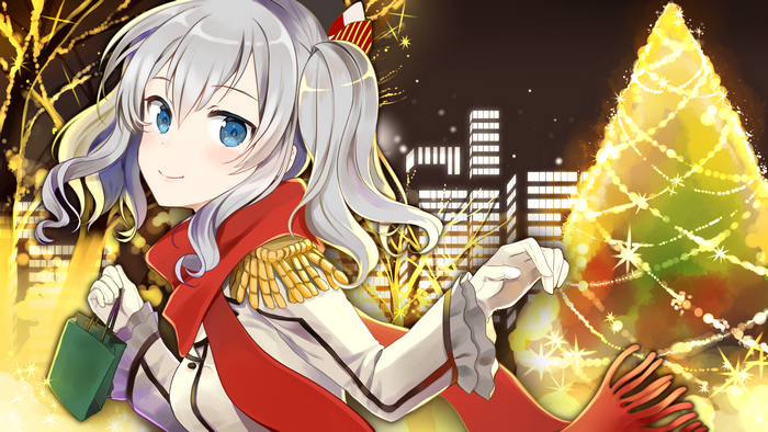 Kashima from Kantai Collection celebrating Christmas