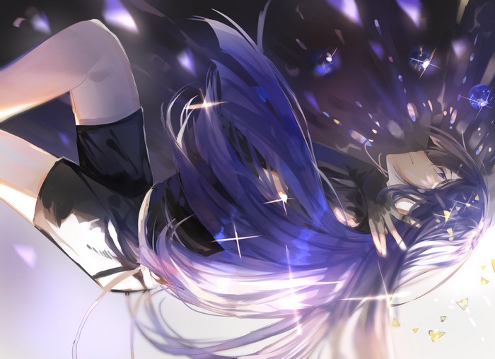 Lapis Lazuli with Flowing Hair in Soft Light