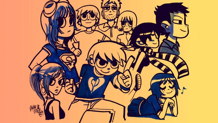 Scott Pilgrim characters illustration