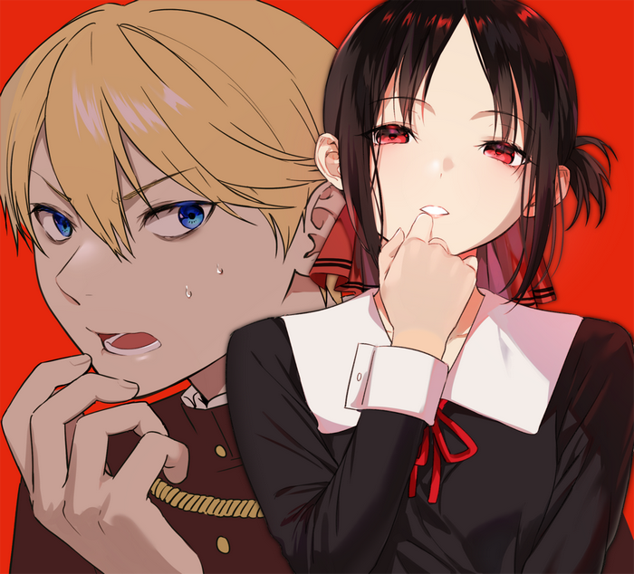 Miyuki Shirogane and Kaguya Shinomiya from Kaguya-sama: Love Is War
