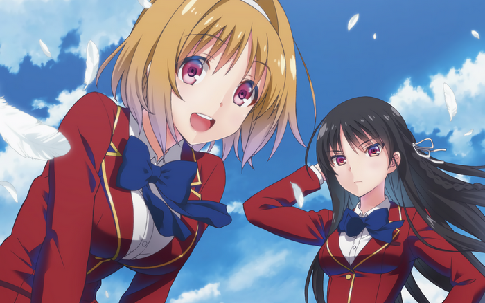 Suzune Horikita and Kiyotaka Ayanokoji from Classroom of the Elite