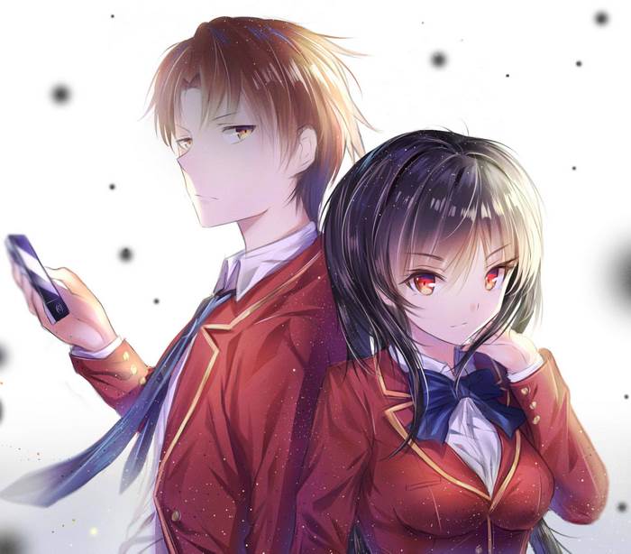 Kiyotaka Ayanokoji and Suzune Horikita from Classroom of the Elite