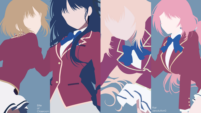 Four girls from Classroom of the Elite
