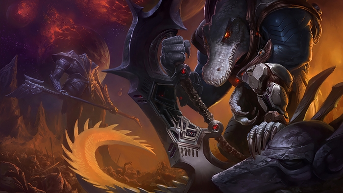 Renekton from League of Legends in battle