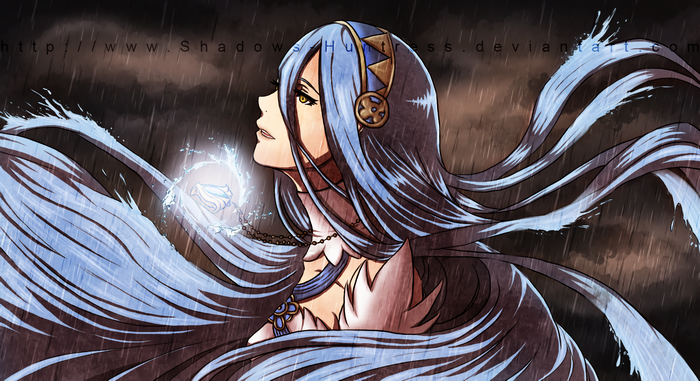 Azura from Fire Emblem in the rain