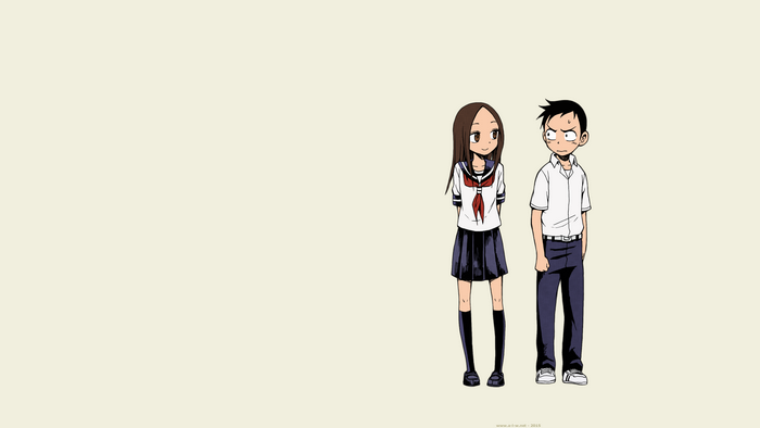 Takagi and Nishikata from Karakai Jouzu no Takagi-san