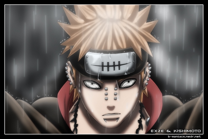 Pain (Yahiko) from Naruto in the Rain