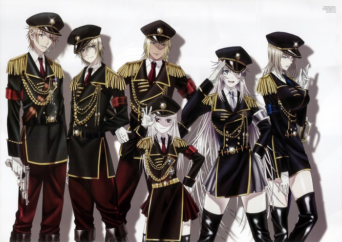 Group of characters in military uniforms