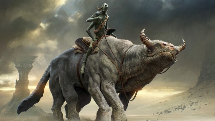 John Carter alien riding a beast