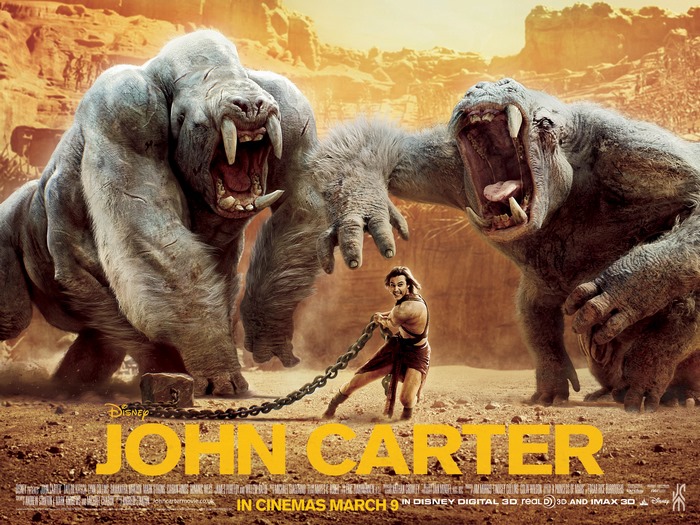John Carter movie poster with two Tharks