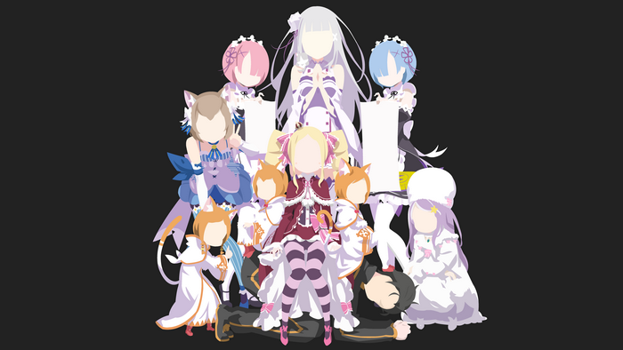 Re:ZERO Characters Minimalist Art