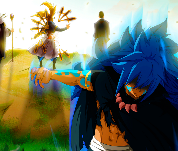Acnologia from Fairy Tail fighting