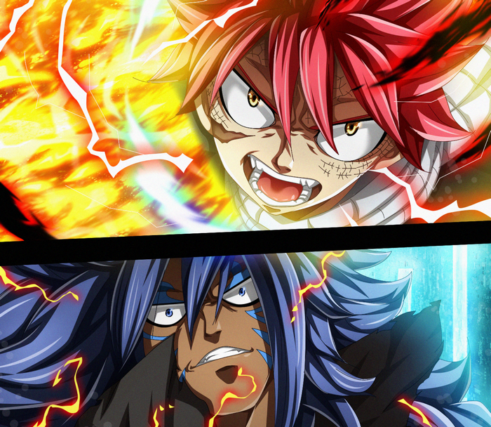 Natsu Dragneel vs Acnologia from Fairy Tail