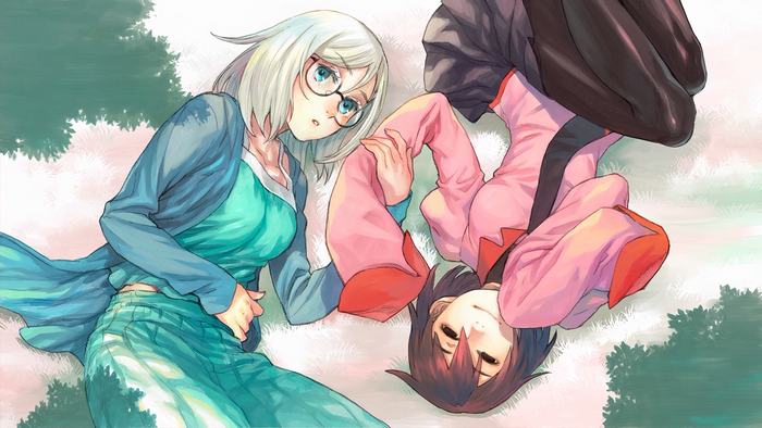 Ougi Oshino lying down