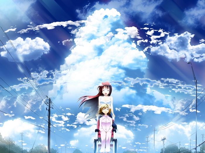Haruko Kamio in a wheelchair