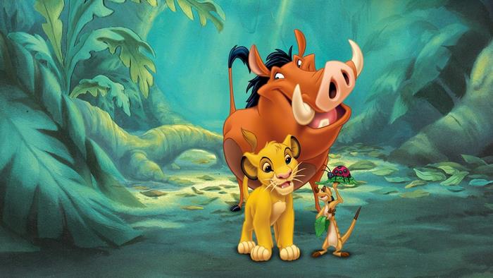 Simba, Timon, and Pumbaa from The Lion King