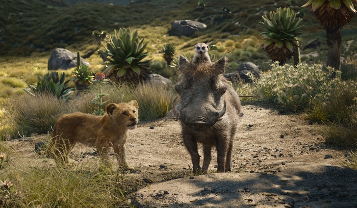 Simba, Timon, and Pumbaa in The Lion King