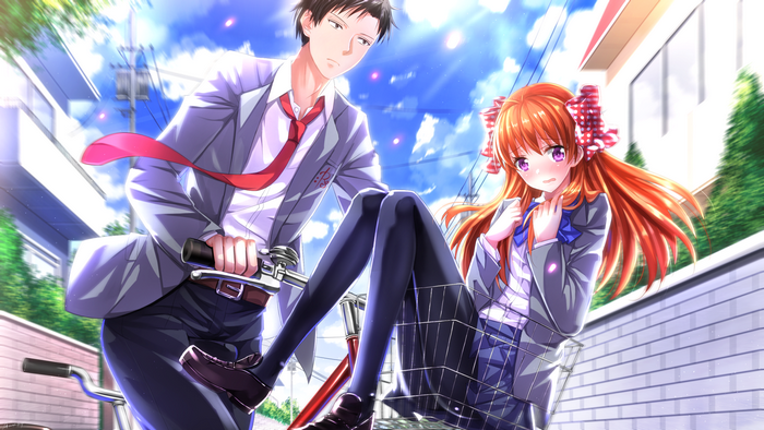 Chiyo Sakura on a bicycle