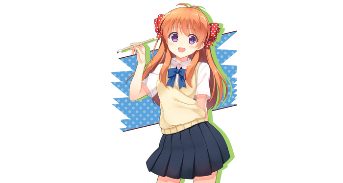 Chiyo Sakura holding a paintbrush