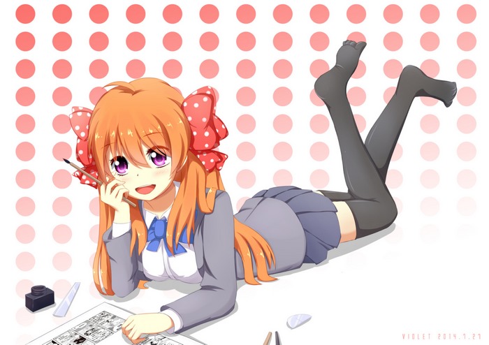 Chiyo Sakura drawing manga