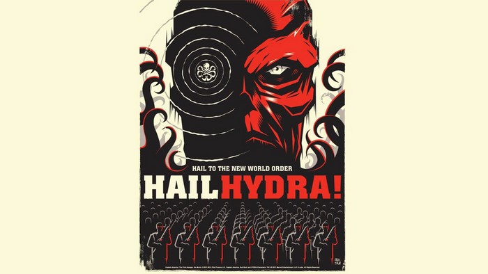 Hail Hydra Poster with Red Skull