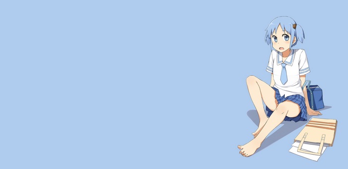 Mio Naganohara sitting on the floor