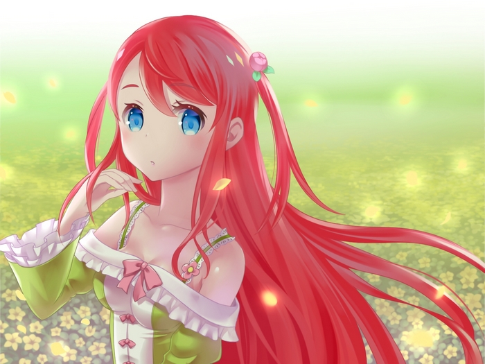 Theresia van Astrea in a field of flowers