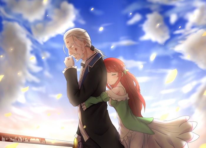 Theresia van Astrea and an old man