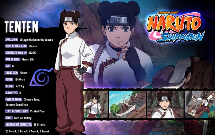 Tenten from Naruto Shippuden Character Profile
