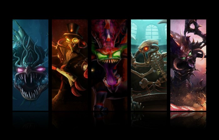 Five monsters from League of Legends
