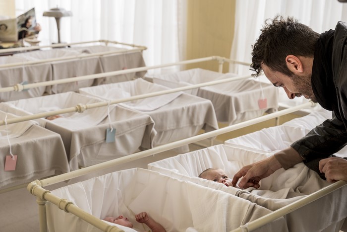 Cassidy from Preacher in a nursery