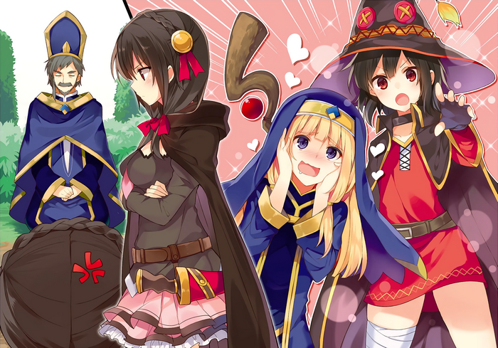 Yunyun from KonoSuba with companions