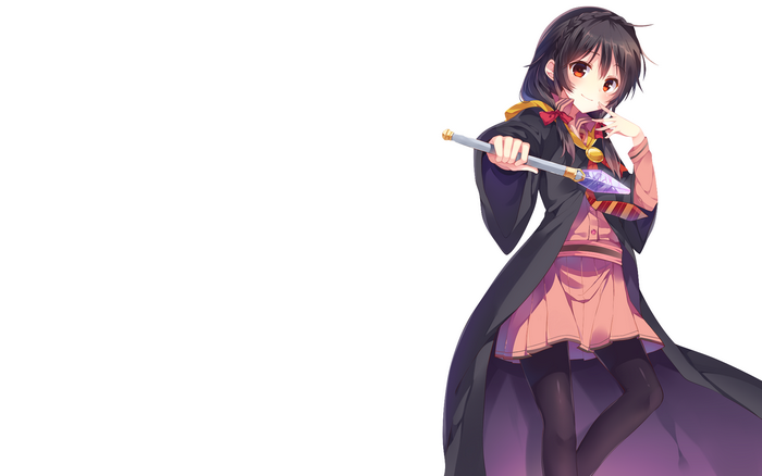 Yunyun from KonoSuba holding a wand
