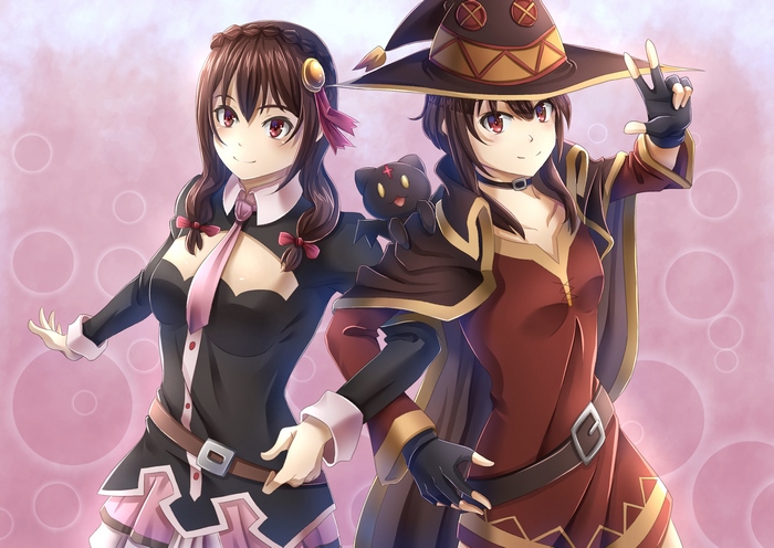 Yunyun and Megumin from KonoSuba