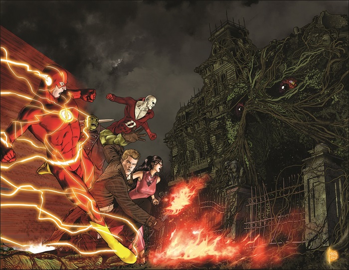 The Flash and Justice League vs. Swamp Thing