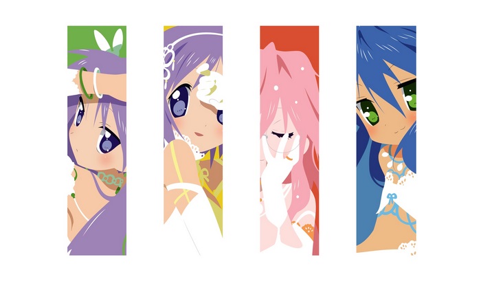 Miyuki Takara and friends from Lucky Star