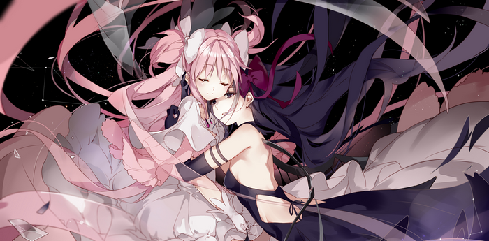 Madoka Magica: Homura Akemi and Madoka Kaname