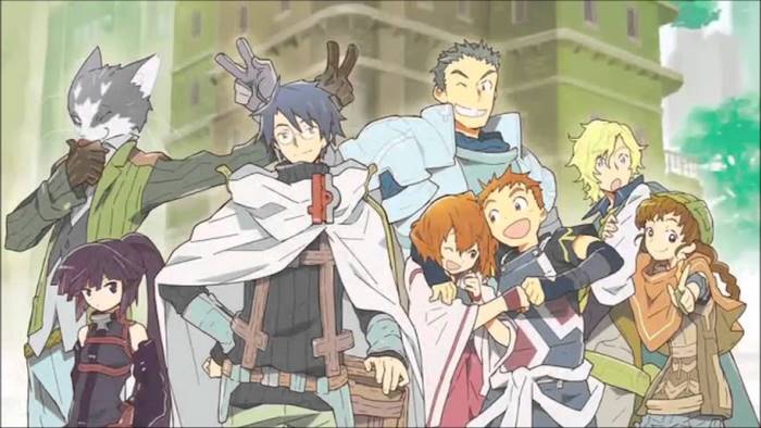 Log Horizon characters posing together