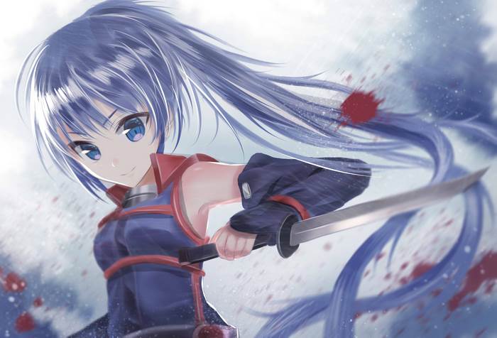 Akatsuki from Log Horizon with a sword